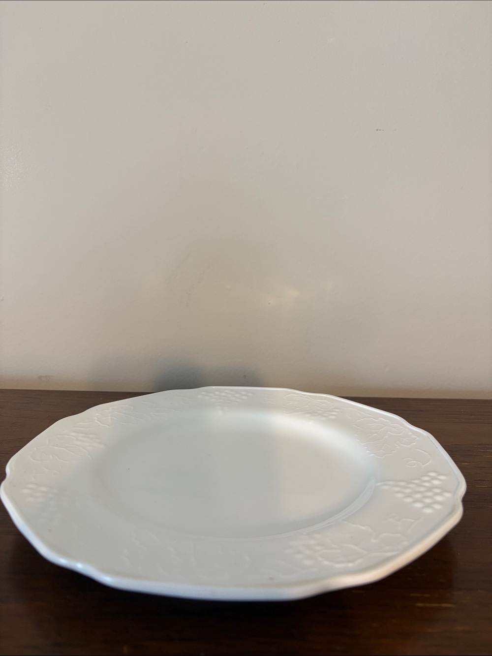 vintage milk glass or ironstone-style dinnerware.